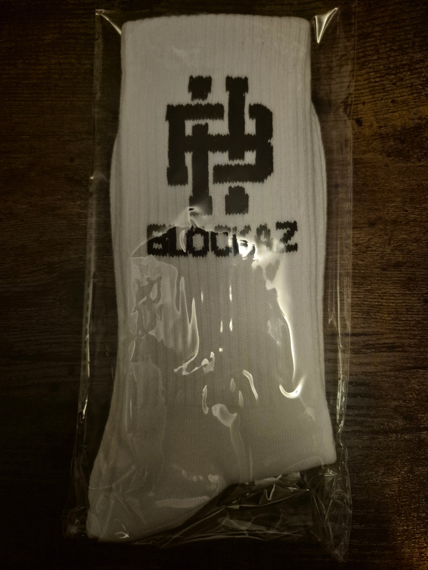 White & Black Blockaz socks