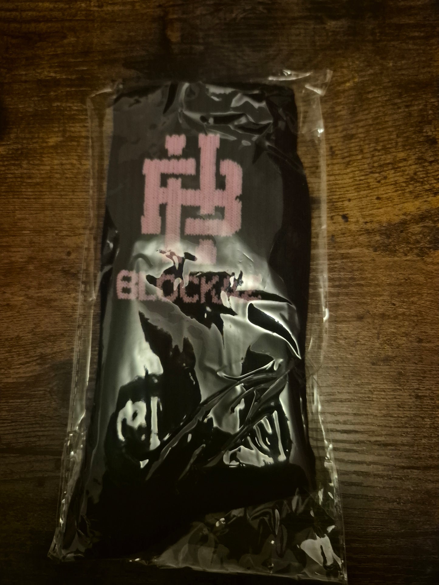 Black & Pink Blockaz Socks