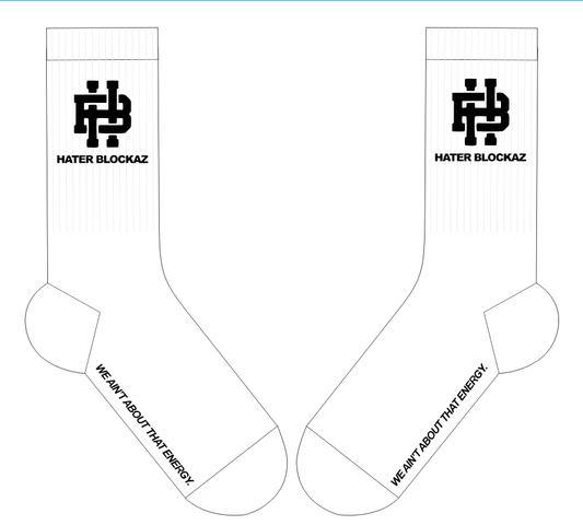 White & Black Blockaz socks
