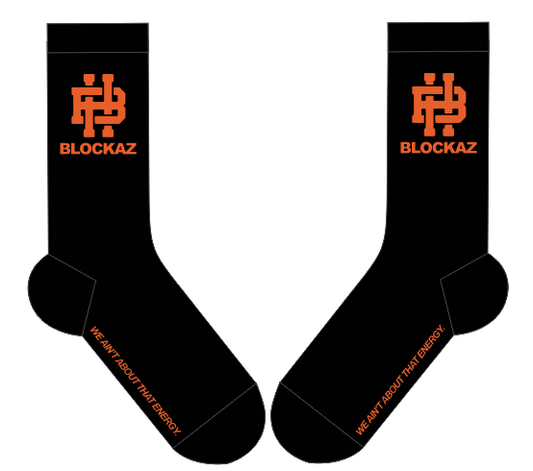 Black & Orange Blockaz Socks