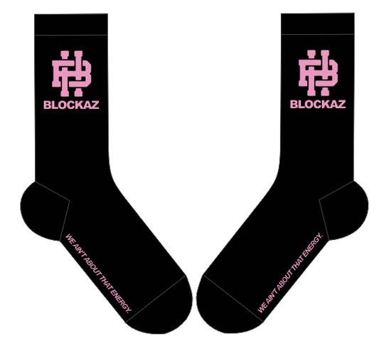 Black & Pink Blockaz Socks