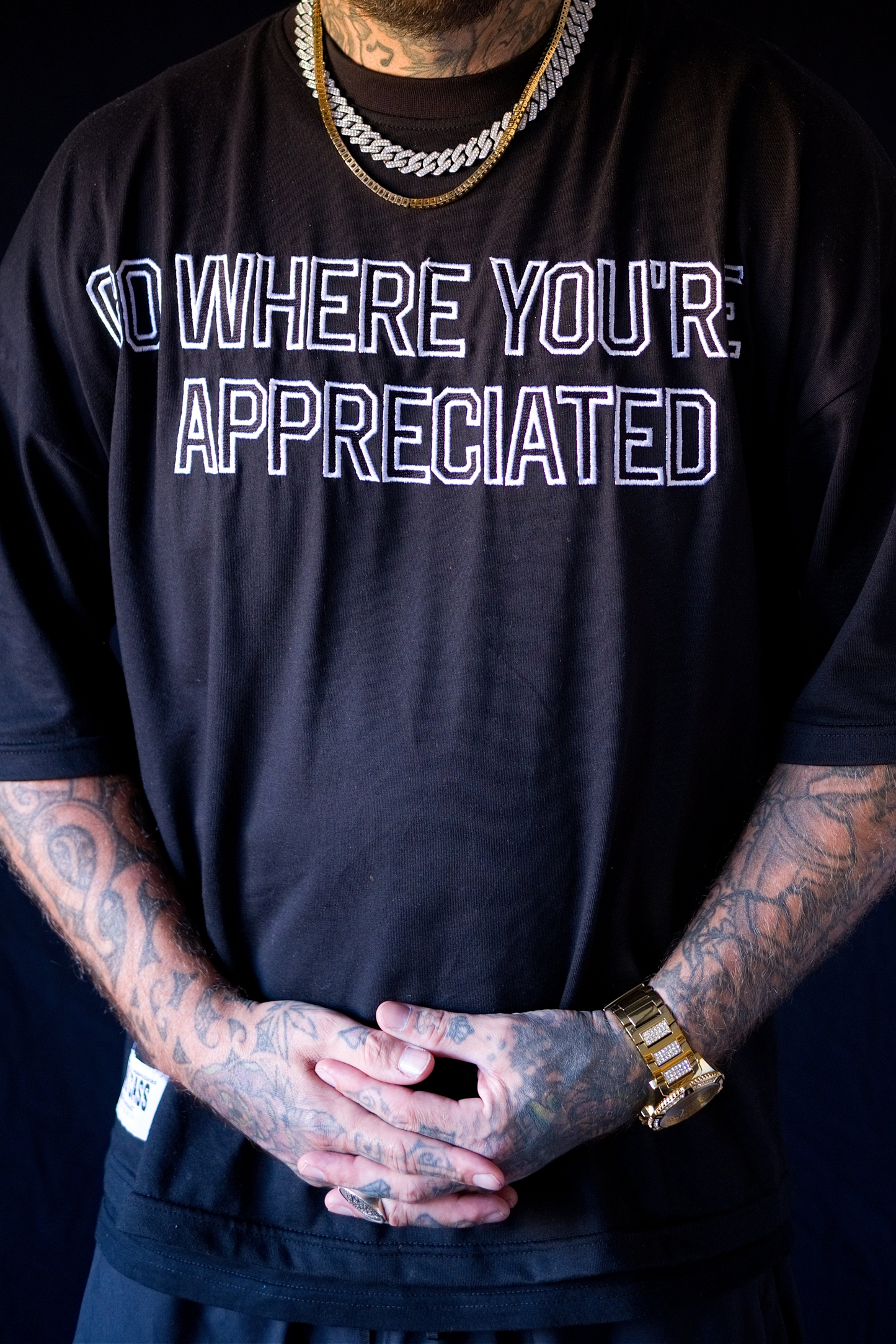 T-shirt Go Where You’re Appreciated black & white